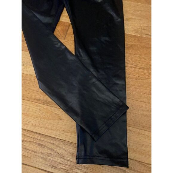 Wild Fable women's black faux leather high rise pull on leggings/pants size XL - Picture 2 of 8